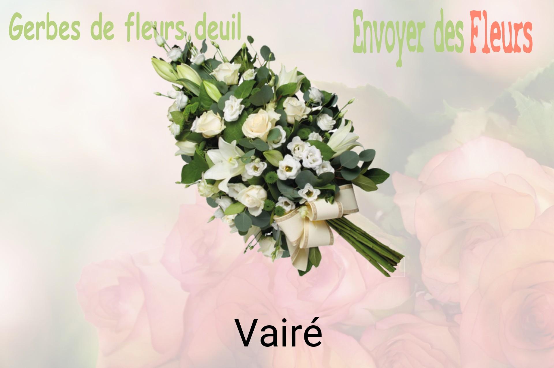 Gerbe de fleurs de deuil livrée à Vairé